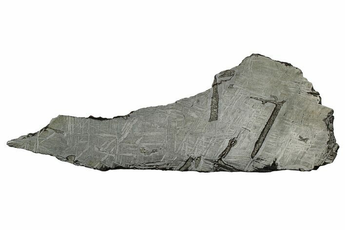 Etched Saint-Aubin Iron Meteorite Slice ( g) - France #346546